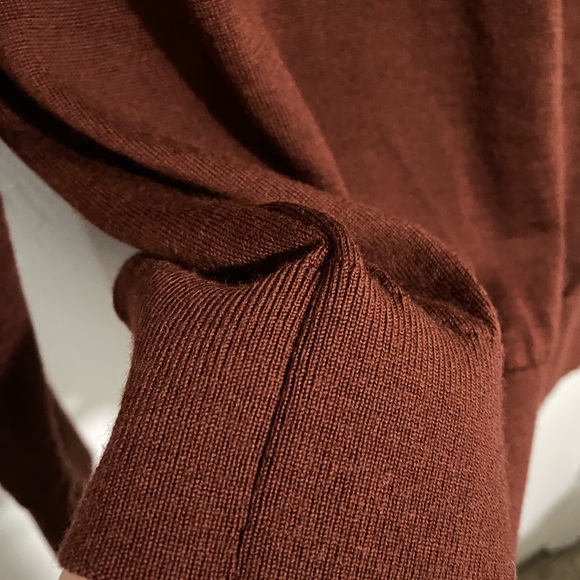 MASSIMO DUTTI MERINO Wool Mock Turtleneck Jersey M Men Warm Sweater - Picture 9 of 15